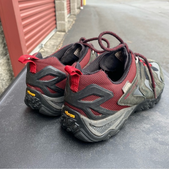 Mens Merrell Chameleon Shift Ventilator Olive Red Waterproof Hiking Boots Sz 9.5 - Picture 6 of 10